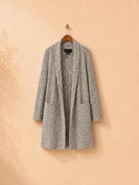 Dynamite long textured grey coatigan XS-S